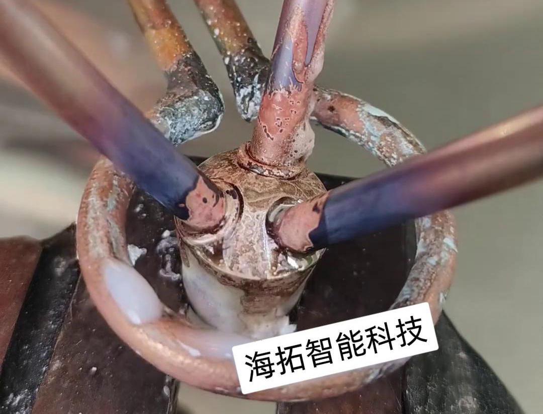 取代火焰焊接銅管的高頻焊機，可以配合自動化設備實現全自動釺焊銅管銅件